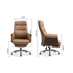 KJLY Executive Cowhide Office Chair with Ergonomic Design and Swivel Function