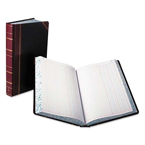 Boorum & Pease 9500J Record/Account Book, Journal Rule, Black/Red, 500 Pages, 14 1/8 x 8 5/8