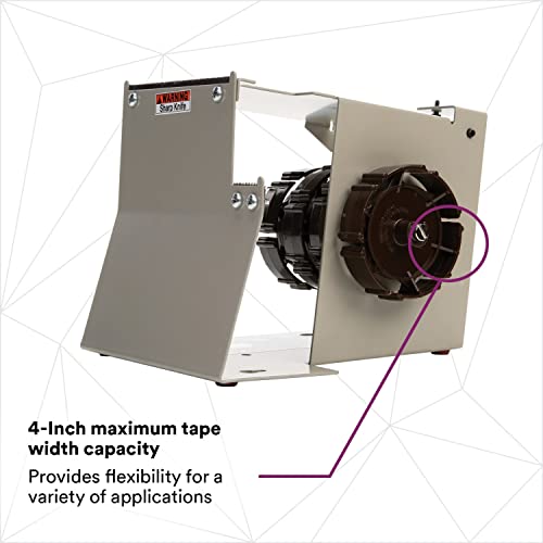 Scotch Label Protection Tape Dispenser M707, Pull-n-Tear Design, Carton Sealing, Shipping Box Reinforcing, 4 in