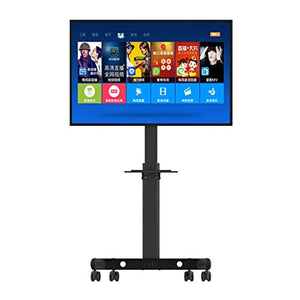 YokIma Mobile TV Stand for 32-65 Inch Screen with Wheels - Height Adjustable Universal TV Cart - Holds Up to 200X200mm/400X600mm