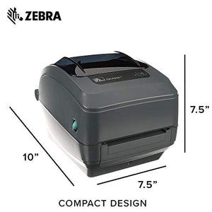 Zebra - GK420t Thermal Transfer Desktop Printer for labels, Receipts, Barcodes, Tags, and Wrist Bands - Print Width of 4 in - USB and Ethernet Port Connectivity - GK42-102210-000