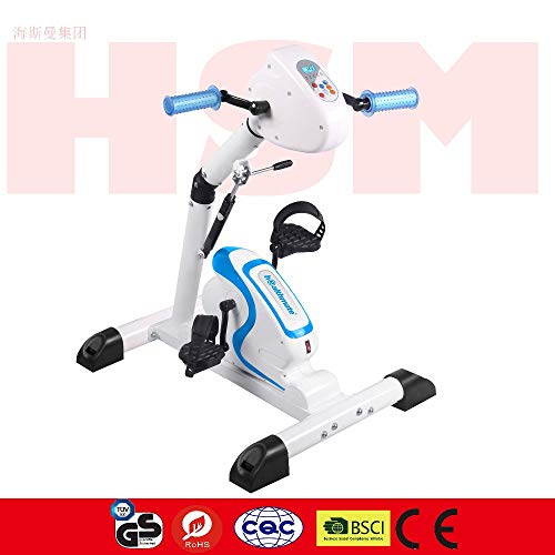 RJ-Mini Motorized Exercise Cycle/Bike + a Pair of Foot Supports and Gloves for Stroke Survivor- Handicapped & Disabled-SCI