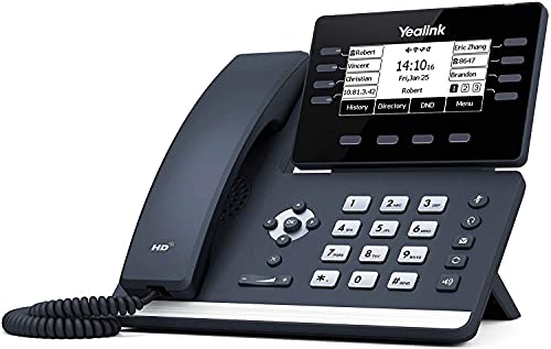TWAComm.com Yealink SIP-T53W Business Phone System: Starter Pack - Voicemail, Auto Attendant, Call Recording & Free Phone Service for 1 Year (12 Phone Bundle)