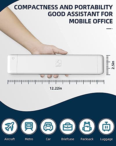 Thermal Printer HPRT - MT800Q Portable Mini Printer, Wireless Printer for iPhone and Computer, The Best Small Printer Support 216mm Width A4 Paper, Home Use, Office, Travel and Mobile Printer