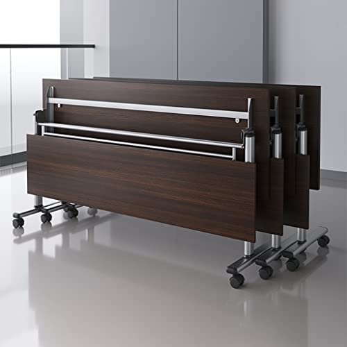 Foldable Meeting Table Set of 3 with Modesty and Lockable Wheels