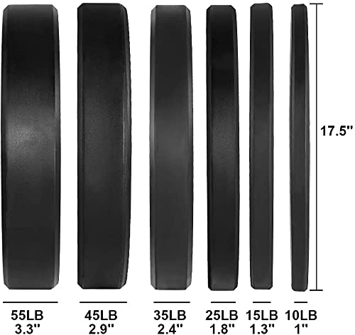AMGYM LB Bumper Plates Olympic Weight Plates, Bumper Weight Plates, Steel Insert, Strength Training(260LB Set)