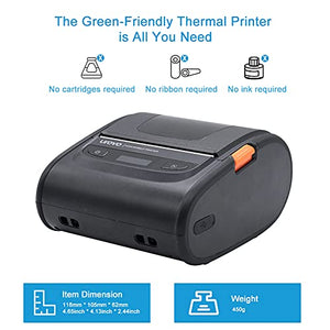 UROVO Bluetooth WiFi Receipt Printer, K329 Portable Thermal Printer, 3 Inch Print Width, Wireless Label Printer, for Home Office Express Delivery Use, Compatible with iOS Android