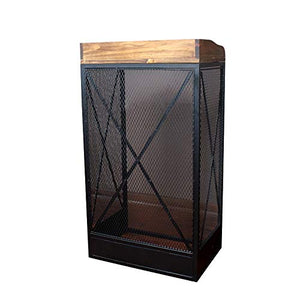 None Standing Reading Desk Podium, Floor Standing Lectern Welcome Desk Wrought Iron Reception Retro Fashion Podium - Black Medium