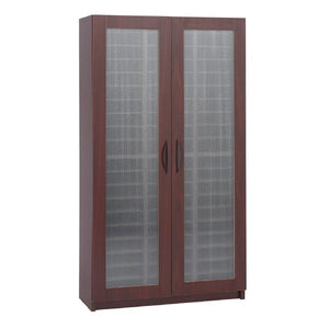 Safco Products 9355MH Literature Organizer with Doors, 60 Compartment, Mahogany