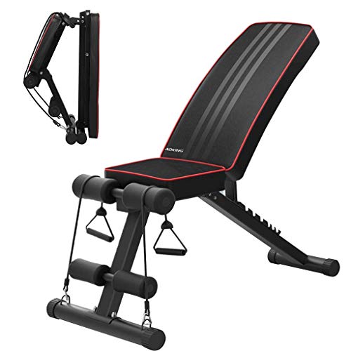 DLWDMRV Fitness multifunctional dumbbell bench Adjustable Weight Bench Press, Utility Barbell Lifting Press Exercise Foldable Workout Bench for Home Strength Training Multi-Function Flat Incline Decli