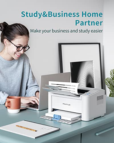 Wireless Small Laser Printer Black and White Monochrome Laser Printer for Home Use with Mobile Printing and School Student, Pantum P2502W with PB-211 Toner