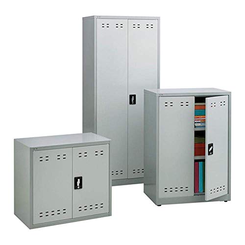 Safco Products 5532GR Steel Storage Cabinet, 72" High, Wall Mountable, Gray