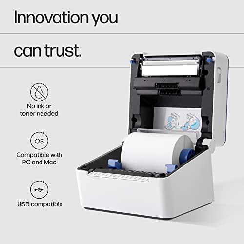 HP Shipping Label Printer, 4x6 Direct Thermal, High-Speed 300 DPI, Barcode Printer
