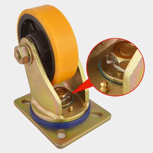 VoOqo Industrial Castor Wheels 200mm, Heavy Duty Caster Set for Furniture Mobile Unit/Worktop