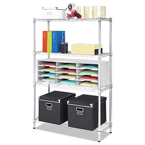 Storex Modular 24-Compartment Literature Organizer, Black, (61435U01C)
