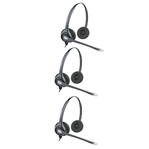 Plantronics HW261n Binaural Wired Office Headset- 3 Pack (Renewed)