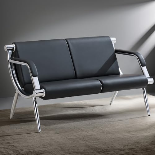 Yudannce 2-Seat PU Reception Waiting Room Chairs for Office Lobby