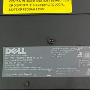 Dell S300WI DLP Projector 2200 Lumens 1280 x 800 WXGA 2400:1