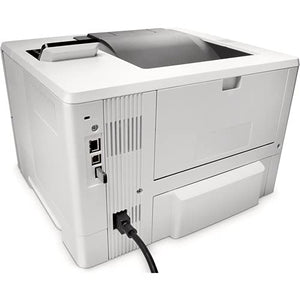 Hewlett Packard Laserjet Pro M501 dn Monochrome Laser Printer (J8H61A) with Power Strip Surge Protector and Electronics Basket Microfiber Cleaning Cloth