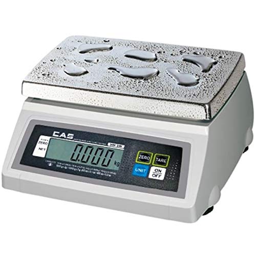 CAS SW-20W(20LB) Washdown Portion Control Scale, 20lb Capacity, 0.005lb Readability