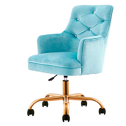 XIZZI Cute Desk Chair,Computer Chair, Adjustable Swivel Home Office Chair, Office Chair with Wheels and Arms (Blue)