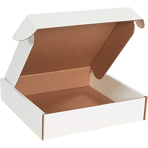 BOX USA BMFL13133 Deluxe Literature Mailers, 13" x 13" x 3", White (Pack of 50)
