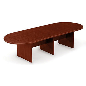 NBF Signature Series Contemporary 10 ft. Racetrack Conference Table - Mahogany Woodgrain Laminate