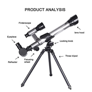 Children's Educational Science & Education HD Astronomical Telescope - Kids 20 30 40 Times Eyepiece Telescope with Tripod - Astronomy Telescopes for Adults Beginners - Educational Toys Gifts for Kids