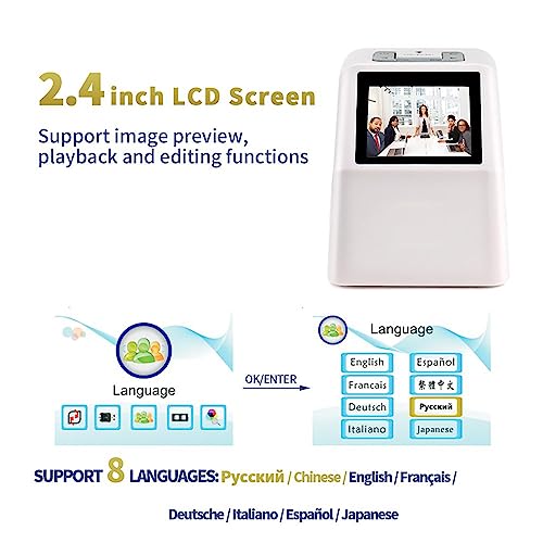 CENAP Film Scanner with 2.4" LCD Screen and 128 Mb Memory - Converts Film Negatives to 20MP JPEG Images