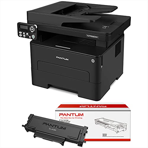 PAMTUM M7102DW All in One Laser Printer Scanner Copier, Multifunction Black and White Monochrome Printer with ADF, Auto Two Sided Printing with Toner TL-410H