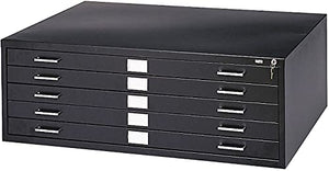 Safco 4994BLR 5-Drawer Steel Flat File; 24 x 36 Documents