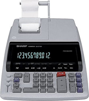SHARP QS2770H Two-Color Ribbon Printing Calculator - 4.8 Lines/Sec, Black/Red Print