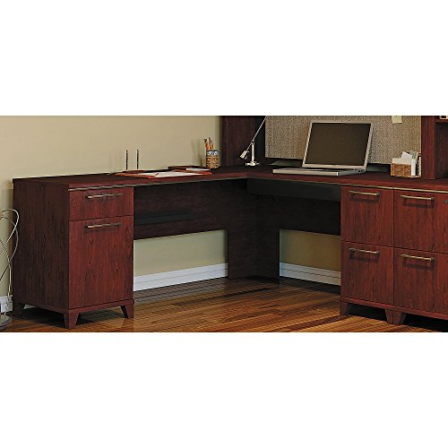 Bush Business Furniture Enterprise Collection 72W x 72D L Shaped Desk in Harvest Cherry