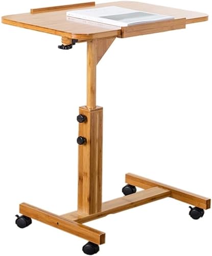 GaRcan Height Adjustable Mobile Laptop Stand Desk Rolling Cart, Adjustable Height