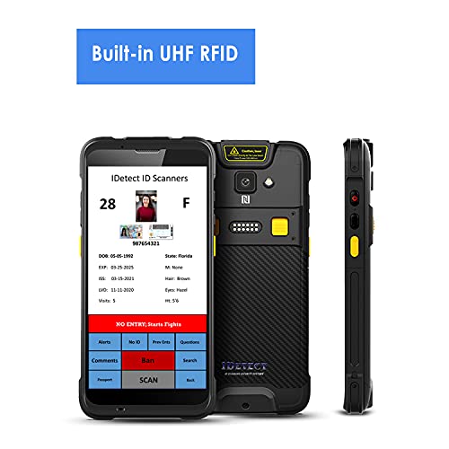 IDetect - ID and Passport Scanner | Quantum Edge Handheld V2 Security Scanning Device | Age Verification, Barcode and Smart Magnetic Reader | Portable ID Card Scanner (Without Passport)