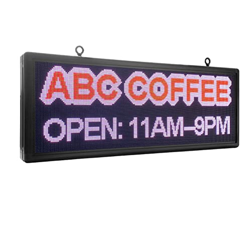 P6 Outdoor Full Color WiFi Scrolling Led Display 40"x18'' High Brightness LED Advertising Sign display Programmable Led sign