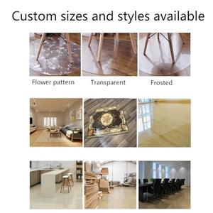 AHAVI Clear Glass Floor Mat for Office Chair - Durable Non-Slip Hard Floor Rug (140X180CM/4.5FTX5.9FT)