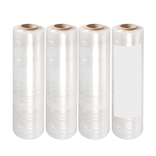 PackageZoom Pre Stretched 15” x 1500 ft 40 Rolls Stretch Wrap Film Clear Cling Plastic for Moving and Packaging Stretch Wrap