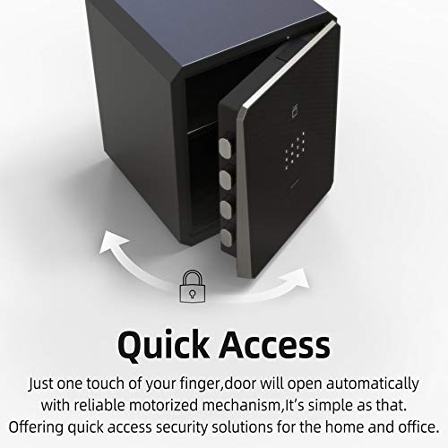 Bofon W-series 2.1Cubic feet Family Fingerprint Password Safe Box with Key,Pistol,Gun Safe,Cabinets for Home Offcie,Lock Box,Security Box,Document safe
