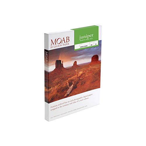 Moab Juniper Baryta Rag Glossy A3+ Fine Art Inkjet Print Paper, 17x22", 305gsm, 25 Sheets