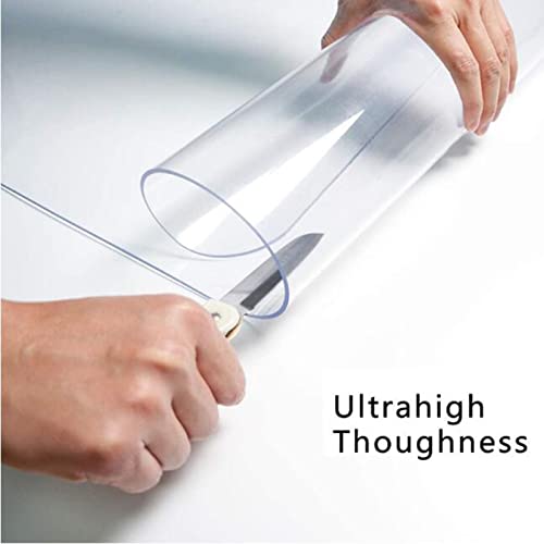 HOBBOY Clear PVC Chair Mat for Hardwood Floors - Waterproof & Scuff Resistant - 1.5/2mm Thick - 60/150/180cm Multipurpose