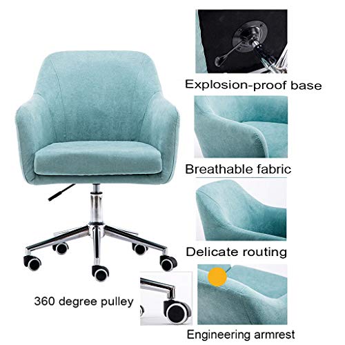Lifting Rotatable Washable Office Chairs & Sofas Mid-Backrest - Flannel,Grey,European Style