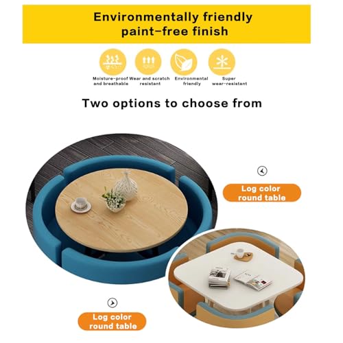 YNAYGDIUGD Coffee Table and Chair Combination Set - Multi-functional Dining and Office Furniture (Color: Sky)