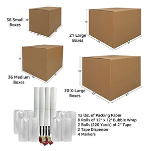 8 Room Basic Moving Kit 124 Boxes & $69 in Packing Supplies.