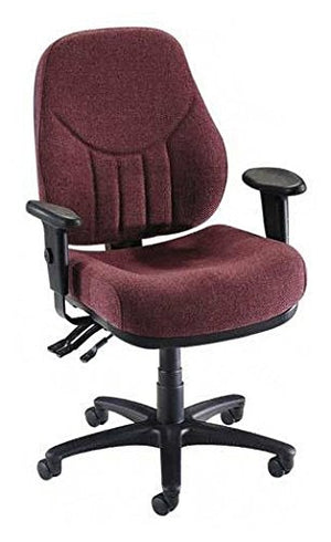 Lorell High-Back Multi-Task Chair, 26-7/8 by 26 by 39-Inch to 42-1/2-Inch, Burgundy