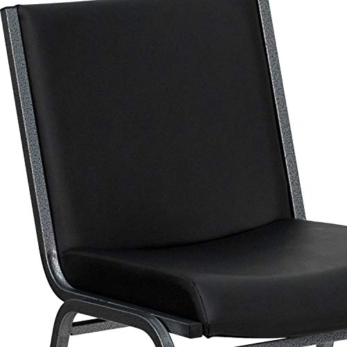 Flash Furniture 4 Pack HERCULES Series Black Vinyl Stack Chair