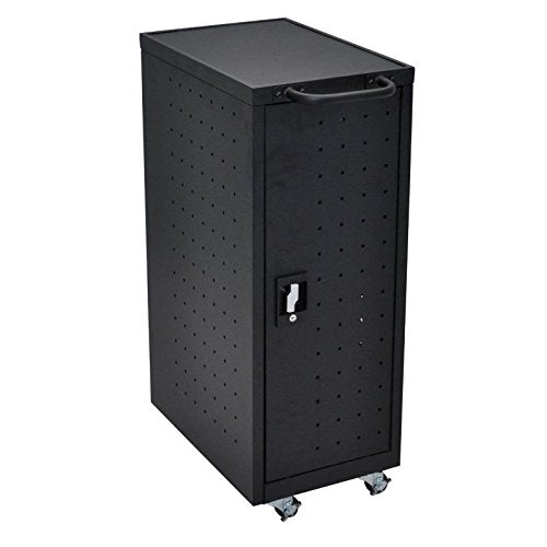 Luxor 12 Tablet/Chromebook Wheeled Charging Cart, Black
