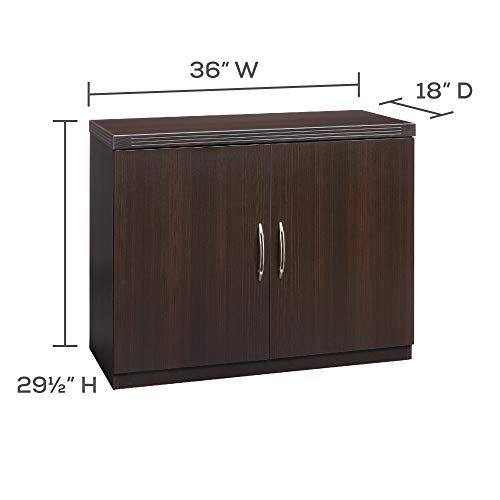 Mayline ASCLDC Aberdeen 36"W Storage Cabinet with 2 Doors, Mocha Tf