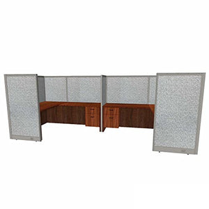 G GOF 2 Person Separate Workstation Cubicle (6'D x 12'W x 4'H) - Office Partition & Room Divider