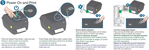 BASAWA Zebra GC420t (Upgraded to ZD220t) Thermal Transfer & Direct Desktop Printer - 4X6 Shipping Labels, Barcodes 203DPI